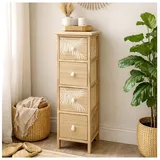 Hti-Living Kommode Melia schmal 26 x 32 x 80 cm Weiß