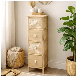 Hti-Living Kommode Melia schmal 26 x 32 x 80 cm Weiß