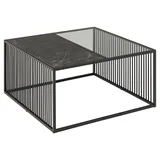Actona Strington Schwarz Glas 80 x 40 x 80 cm