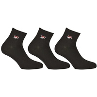 Fila Unisex F9303 sokker uni Socken, Schwarz, 39-42 EU