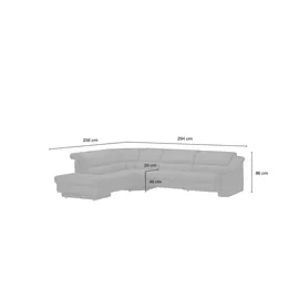 HIMOLLA Ecksofa 1301 ¦ blau ¦ Maße (cm): B: 294 H: 86 T: 256.0