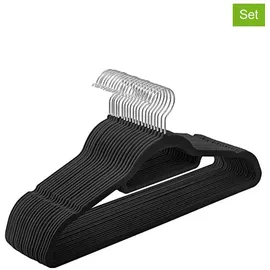 Songmics CRF20B Kleiderbügel Samt 20 Stück Schwarz