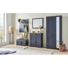 Forte Garderobenpaneel Bohol 86,5 x 105,6 x 30 cm Schwarz/Eiche