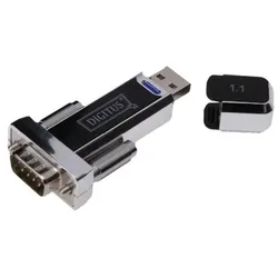 DIGITUS Serieller Adapter USB RS-232 einfacher Anschluss von seriellen Geräten über einen USB-Port