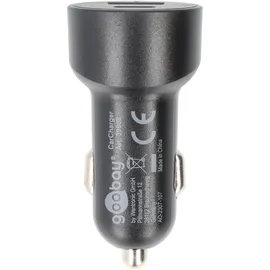 goobay Dual-USB Auto-Schnellladegerät 48W 12,0 - 24,0 V Schwarz