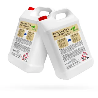 2x5L Essigsäure 25% Premium Qualität Essigessenz (10L)