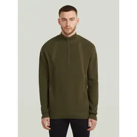 G-Star Structured Half Zip Knit Grün S