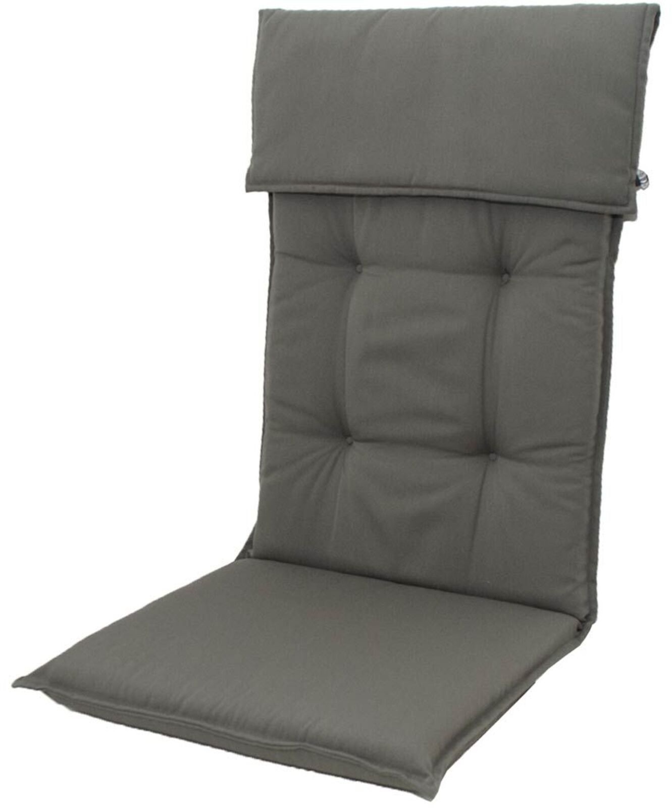 DOPPLER Stuhlauflage Hochlehner, grau, Dralon, 120x50x7cm, mit DuPont Teflon Markenimprägnierung