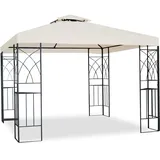 Pavillondach Ersatzdach 3 X 3 M, Pavillon Ersatzdach Wasserdicht Für Metallpavillon Gartenpavillon Partyzelt Gartenzelt Polyester 200g/m2 (Farbe : Weiß, Size : 2-Tier)