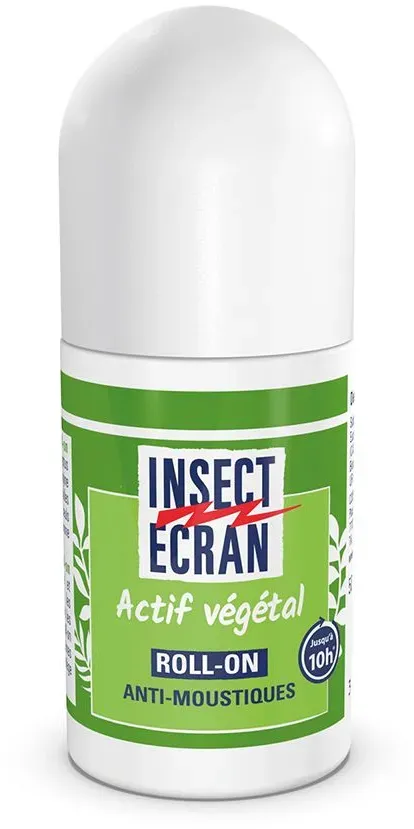 INSECT ECRAN - Roll-on Anti -Moustiques - Protection zones ciblées de la peau contre les piqûres de moustiques - Moustiques & tiques - Eucalyptus citriodora oil (H/C) 20% 50 ml Rouleau