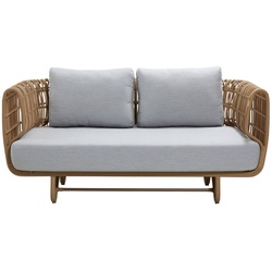 Cane-line Lounge-Sofa Nest 2-Sitzer rechts Polyrattan Beige