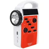 Notfall-Radio, Digital AM FM Radio Handkurbel Solar, Handy-Powerbank/Notruf, für Outdoor Reisen Zuhause (Rot)