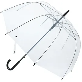 shop'n smile ideoon Transparenter Regenschirm mit Automatik, 85 cm Durchmesser, klarer Glockenschirm für Damen & Herren, robuster Stockschirm mit Einhand-Öffnung