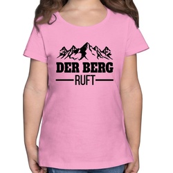 Shirtracer T-Shirt Der Berg ruft – schwarz Kinder Sport Kleidung rosa 104 (3/4 Jahre)