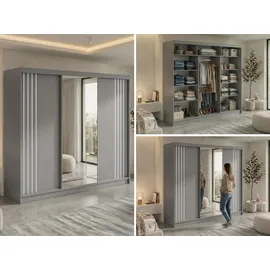 MKS Schiebetürenschrank DIANA 240 x 216 x 61 cm Grau