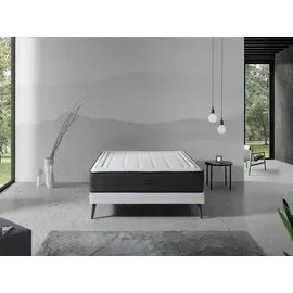 shaula Matratze 100X200 Olympo, Hohe 30 cm viskoelastisch, Ergonomisch, hybrid und atmungsaktiv. Mittlere Hartegrad H3