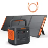 Jackery 2000 v2 Tragbare Powerstation mit 200W Solarpanel mit DC8020 Kfz-Ladekabel, 2042Wh Solargenerator mit 2200W Ausgang, LiFePO4 Batterie Schnellladung für Camping, Wohnmobil, Off-Grid