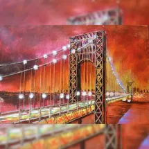 Garden Pleasure Wandbild 3D Brücke, Metall