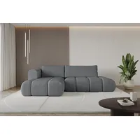 altdecor Ecksofa Cord 2-Sitzer Dunkelgrau