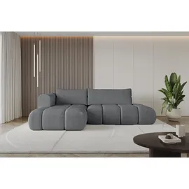altdecor Ecksofa Cord 2-Sitzer Dunkelgrau