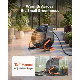 Vevor PTC-Heizlüfter 2000 W Orange/Schwarz