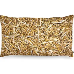 Foonka Buchweizenschalen-Kissen 50 x 30 cm Stroh