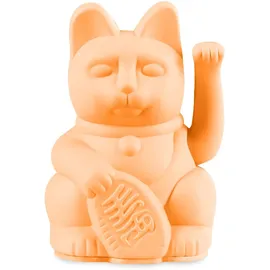 donkey products DONKEY Lucky Cat Mini | Peach - Japanische Glücksbringer Winkekatze in Pfirsich, 9,8 cm hoch