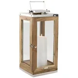 Fink Laterne "Toledo" in Natur/ Silber - H. 43 cm - B. 20 cm | Gr.: onesize