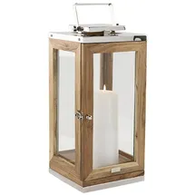 Fink Laterne "Toledo" in Natur/ Silber - H. 43 cm - B. 20 cm | Gr.: onesize