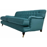 JVmoebel Chesterfield-Sofa, Sofa Chesterfield Klassisch Design Wohnzimmer Sofas Textil blau