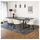 Home Deluxe Essgruppe Eckig AVENCIA inkl. U-Fuß - 240 x 120 cm Dark Oak, (7-tlg), MDF Esstisch mit U-Fuß & Esszimmerstühle für Esszimmer & Wohnzimmer weiß