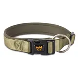 Rudelkönig Hundehalsband - Gepolstertes Halsband grün 55-60 cm