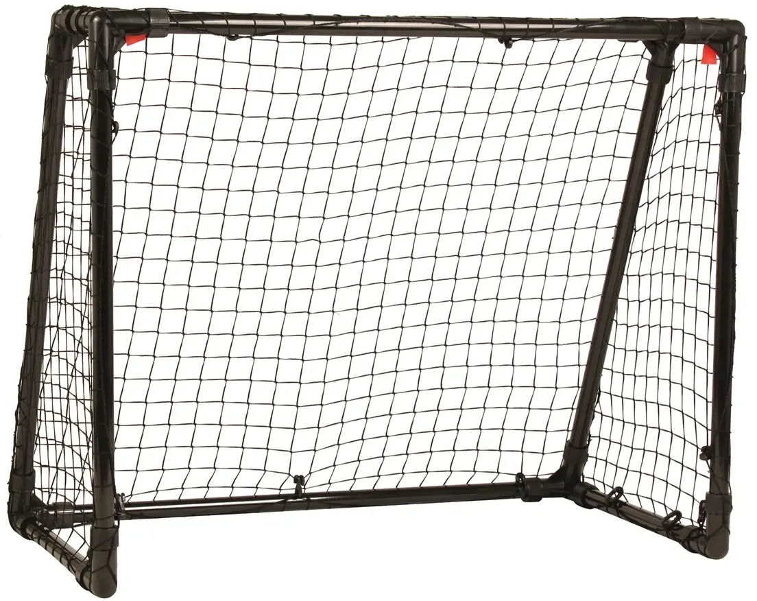 Kinder Fußballtor 110 x 90 x 57 cm Schwarz, pulverbeschichteter Stahl - My Hood Golazo - Klickmontage, wetterfest, Ø 32 mm Rohre