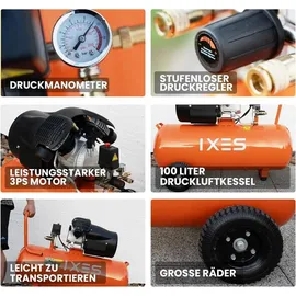 SCHEPPACH IX-AC120TZ 100L Kolbenkompressor 10 bar 3PS 412 l/min