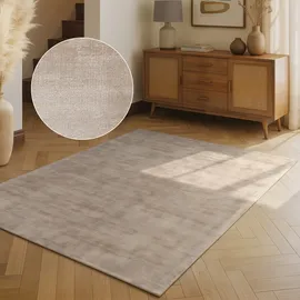 vikosa Noemi beige, B:200cm H:10mm L:300cm, Viskose, Teppiche, Teppich, Dezenter Glanz, Weich, Seidenoptik, Viskose, Wohnzimmer, Schlafzimmer