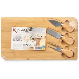Kinvara Käsebrett Holz 3 19 x 34 cm Beige