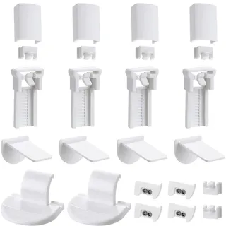 Plissee Zum Kleben Ersatzteile Set - 4er Kit Mit 24 Stücken Klemmträger Zubehör, Klemmen Ohne Bohren, Passend Für Plissee Montage, Fenster Und Türen Plissee Ohne Bohren,