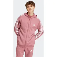 Adidas Sportswear »ESSENTIALS 3STREIFEN KAPUZENJACKE«, angenehmes Material aus Baumwollmix, rot