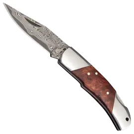 HALLER Damast-Taschenmesser Wurzelholz (80623)