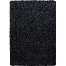 KADIMA DESIGN Hochflorteppich, Anthrazit, 120x170 cm, – RHEIN von