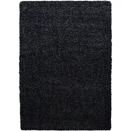 KADIMA DESIGN Hochflorteppich, Anthrazit, 120x170 cm, – RHEIN von