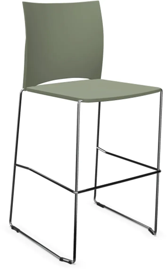 Profim Ariz 550CV Barhocker, Kufengestell, Sitz und Rückenlehne aus Kunststoff frei konfigurierbar