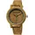 Holzwerk Germany Holzwerk HILDEN kleine Damen Kork & Holz Uhr mit Leder Armband in beige