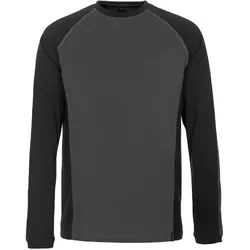 Langarmshirt "BIELEFELD" Unique - XS - dunkelanthrazit/schwarz