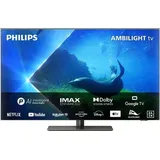 PHILIPS 65OLED808/12 4K OLED Ambilight TV (Flat, 65 Zoll / 164 cm, OLED 4K, SMART TV, Ambilight, GoogleTV) - Grau/Silber