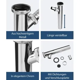 SANITOP-WINGENROTH Verstellrohr | 1 1/4 x 200 mm