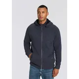 Bruno Banani Kapuzenstrickjacke BRUNO BANANI, Herren, Gr. L (52/54), blau meliert, Strick, Obermaterial: 100% Polyacryl. Futter: 100% Polyester, meliert, regular fit, Raglanärmel, Strickjacken, warm gefüttert