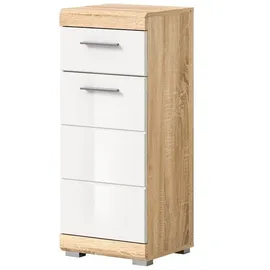 inn.furn Mambo Badkommode 37 x 88 x 31 cm Weiß/Eiche