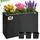 CASARIA Blumenkasten 30,5 x 83 x 60 cm Schwarz