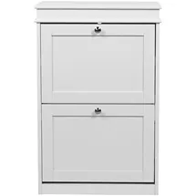 hjh living Estha 20 53 x 24 x 82 cm 2 Schuhklappen weiß / weiß